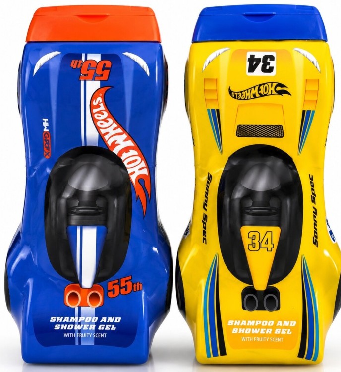 Hot Wheels šampon +sprchový gel 300ml mix barev - Kosmetika Dětská hygiena Tělová hygiena